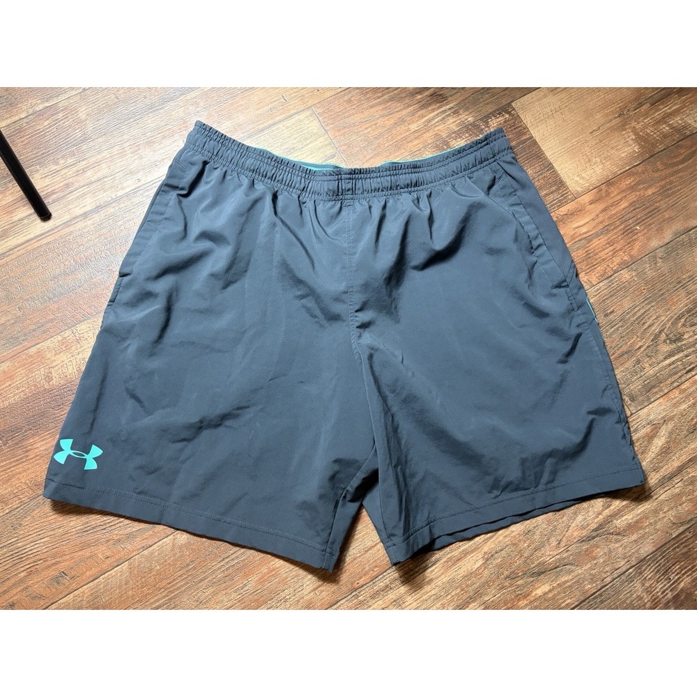 Under Armour Men's Gray Athletic Running Shorts Drawstring Waist Size XL